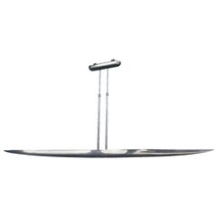 Lampadario vintage cromato Wave Design, 1980
