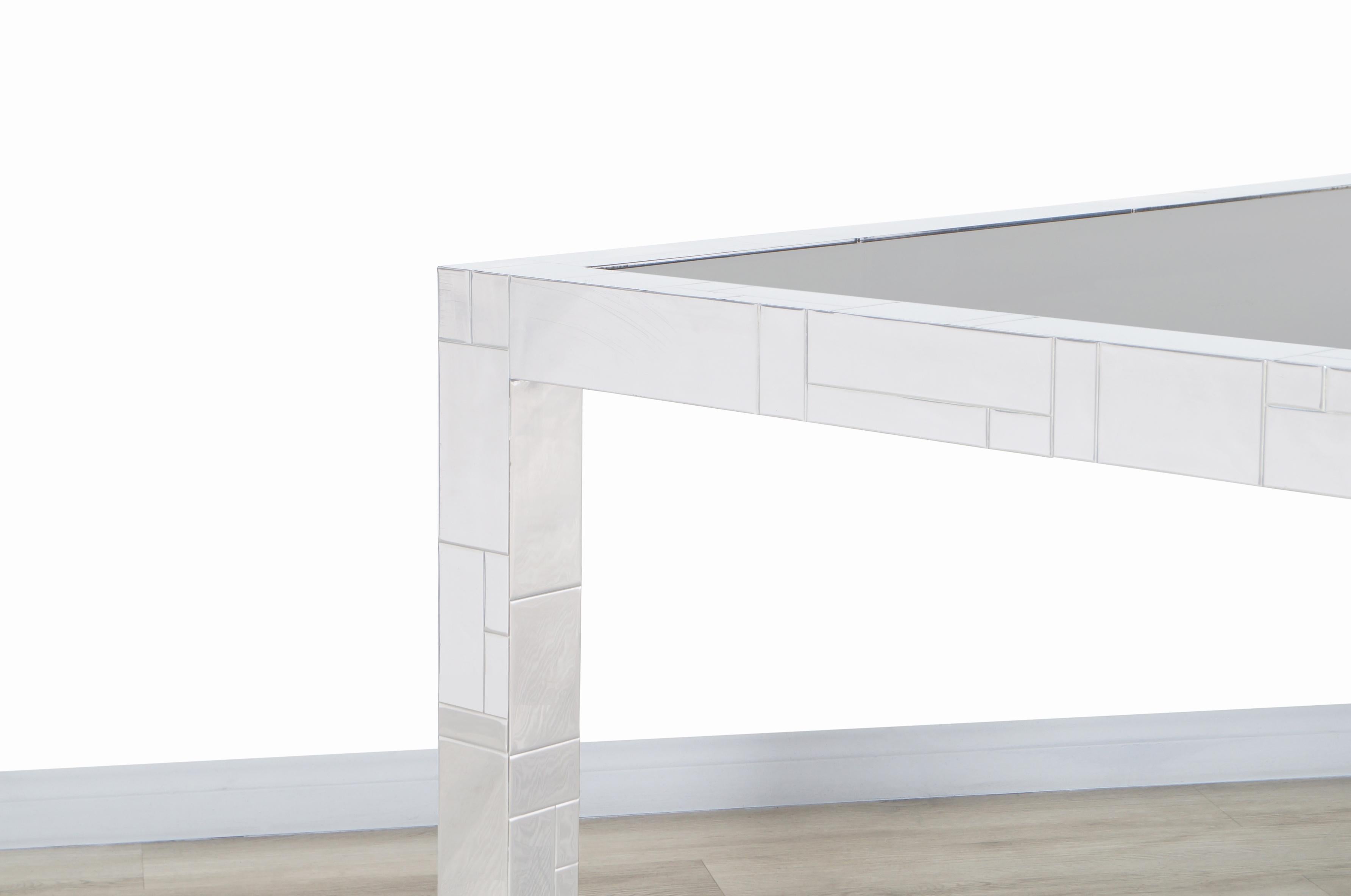 Table à manger Cityscape vintage chromée de Paul Evans pour Directional en vente 1