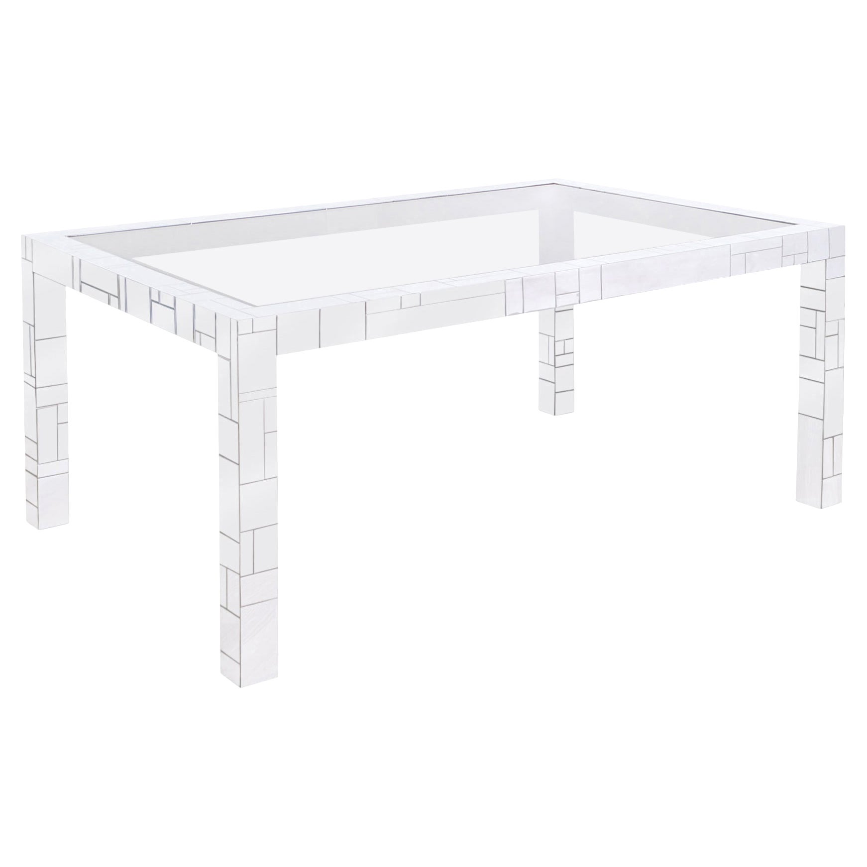 Vintage Chrome "Cityscape" Dining Table by Paul Evans for Directional