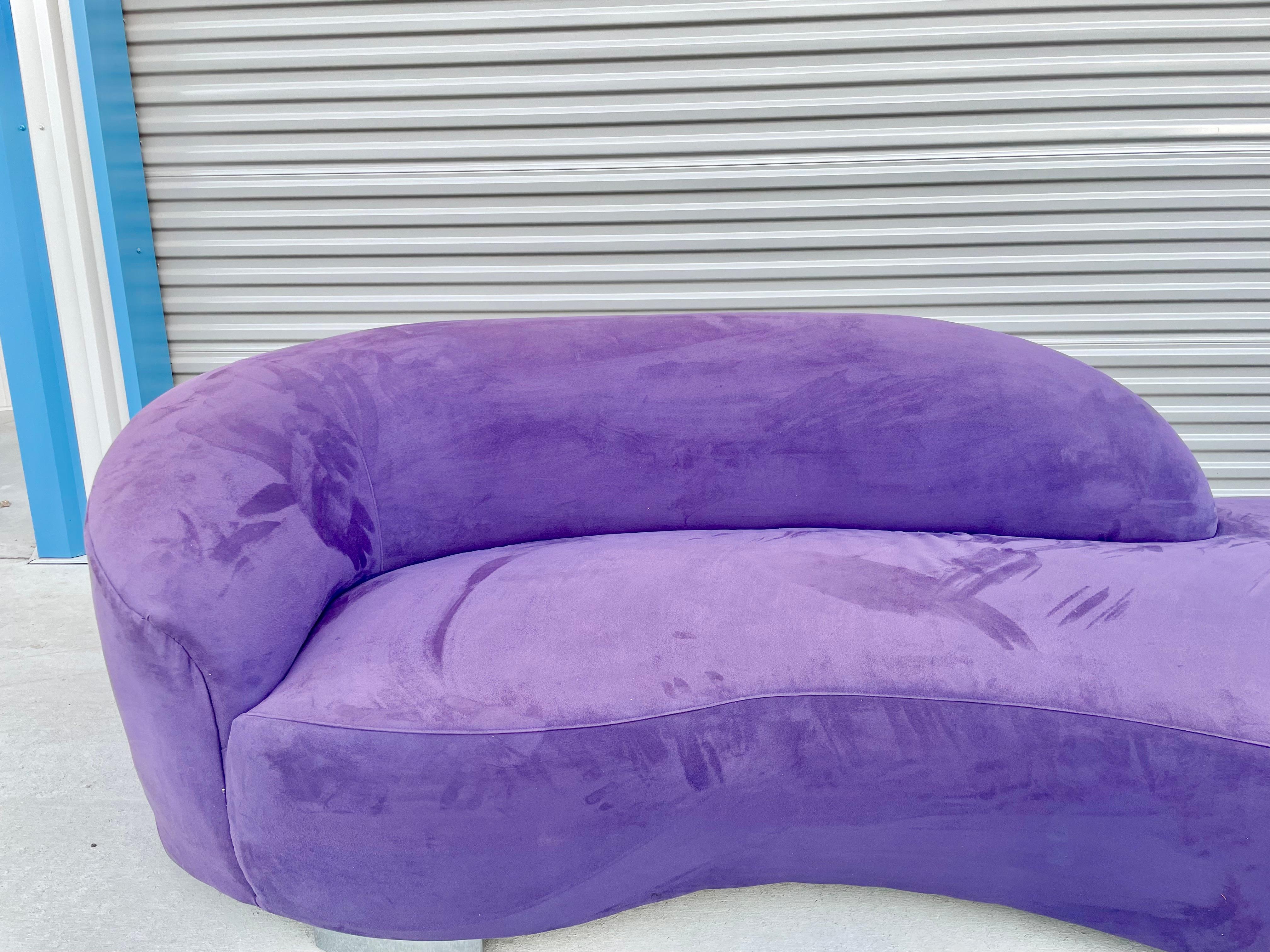 vintage purple couch