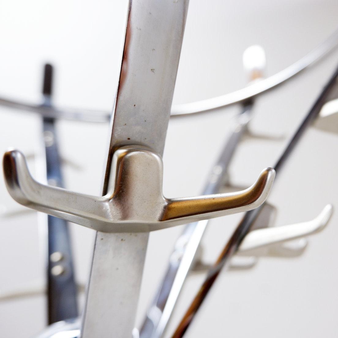 Vintage Chrome Kleiderständer mit Umbrella Rack im Angebot 4