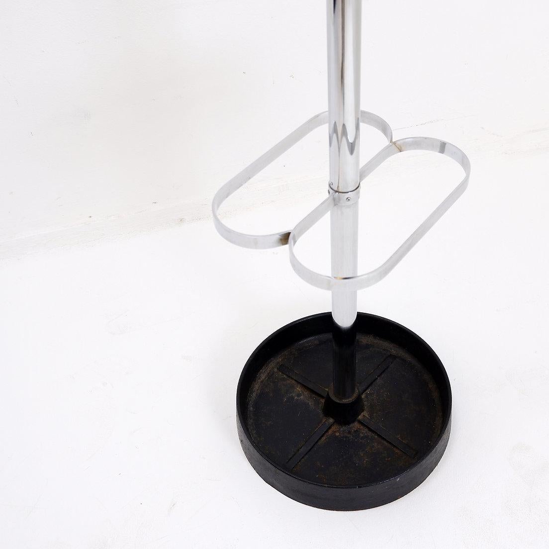 Vintage Chrome Kleiderständer mit Umbrella Rack im Angebot 5
