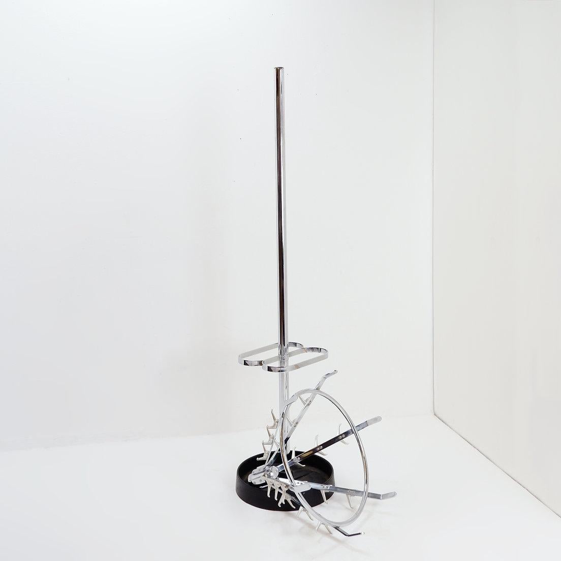 Vintage Chrome Kleiderständer mit Umbrella Rack im Angebot 7