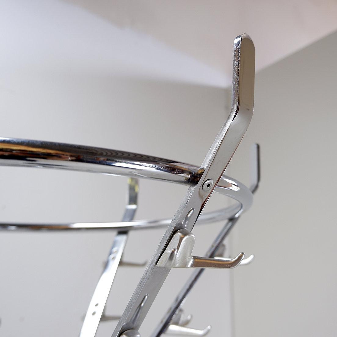 Vintage Chrome Kleiderständer mit Umbrella Rack im Angebot 10