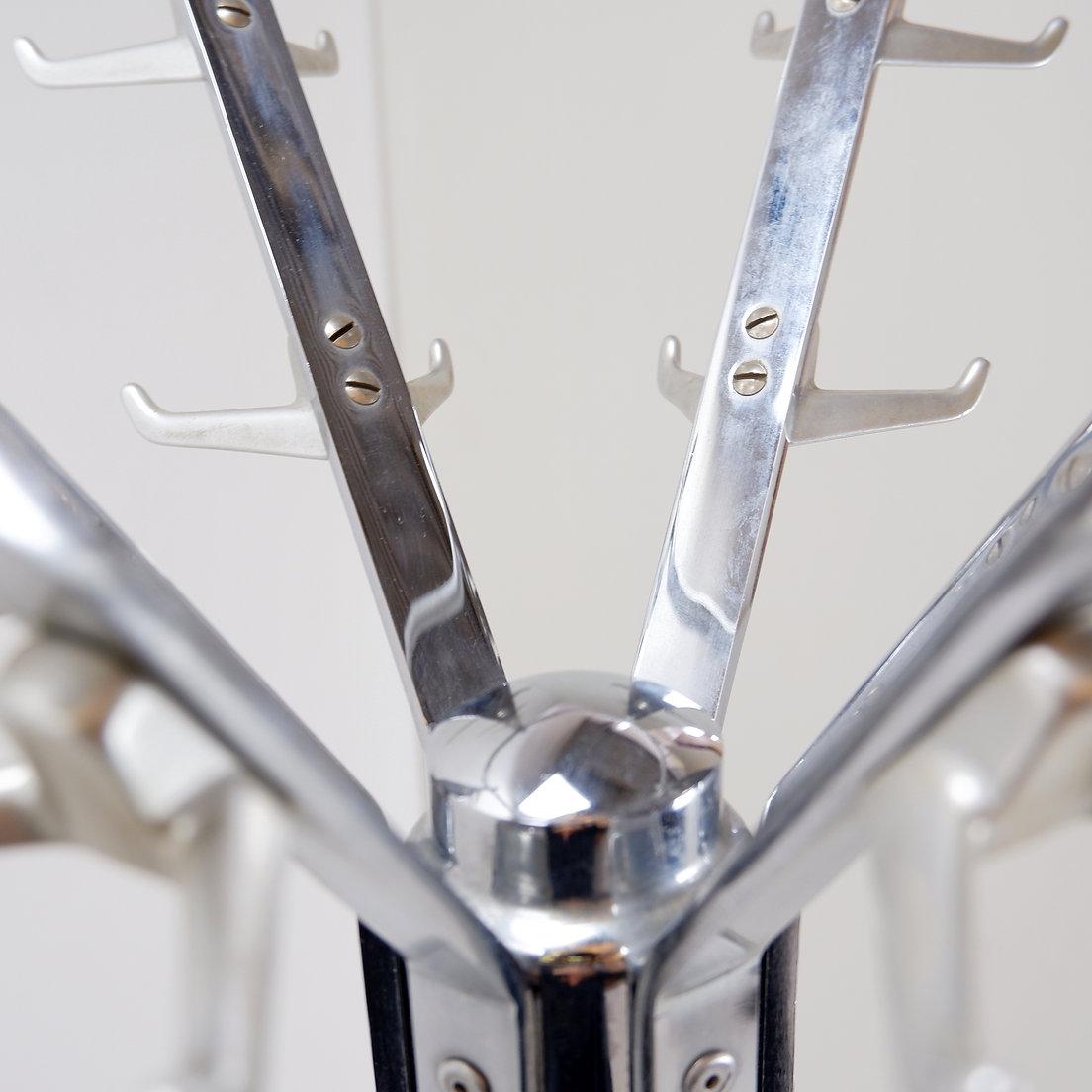 Vintage Chrome Kleiderständer mit Umbrella Rack (Metall) im Angebot