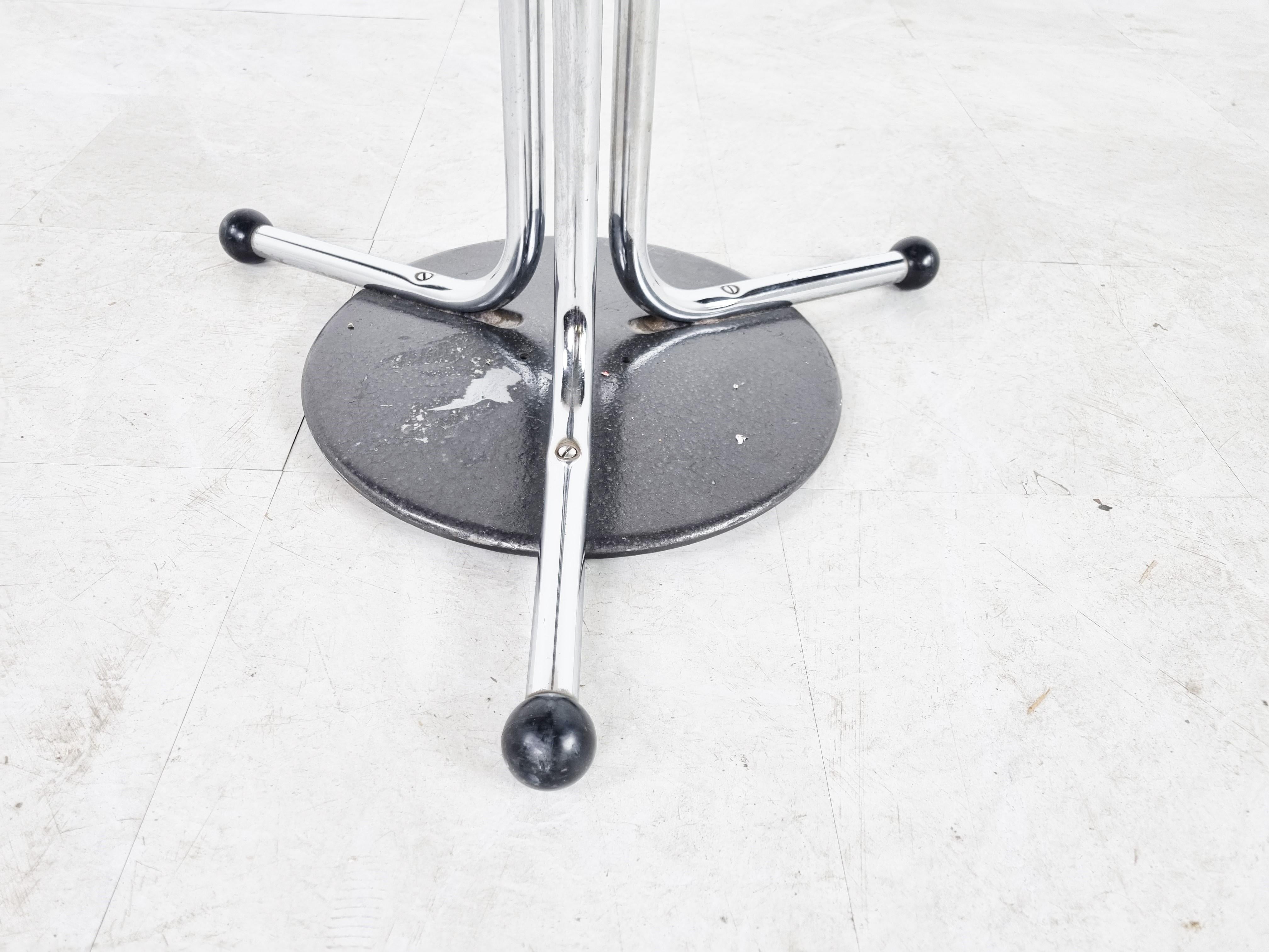 Vintage Chrome Coat Stands by Willy Van Der Meeren for Tubax, 1970s In Good Condition For Sale In HEVERLEE, BE