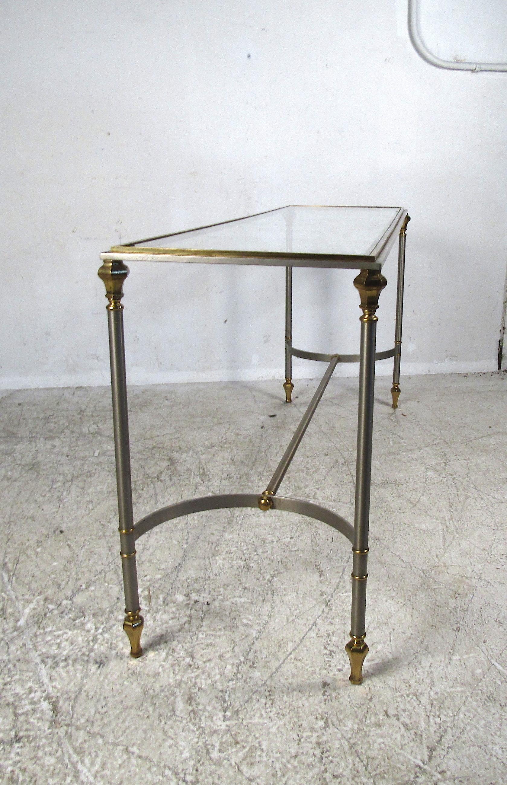 Vintage Chrome Console Table In Fair Condition In Brooklyn, NY
