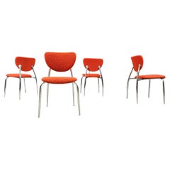 Vintage chrome dining chairs, 1970s