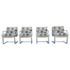 Vintage Chrome Dining Chairs by Ludwig Mies Van Der Rohe