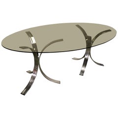 Vintage Chrome Dining Table, 1970s