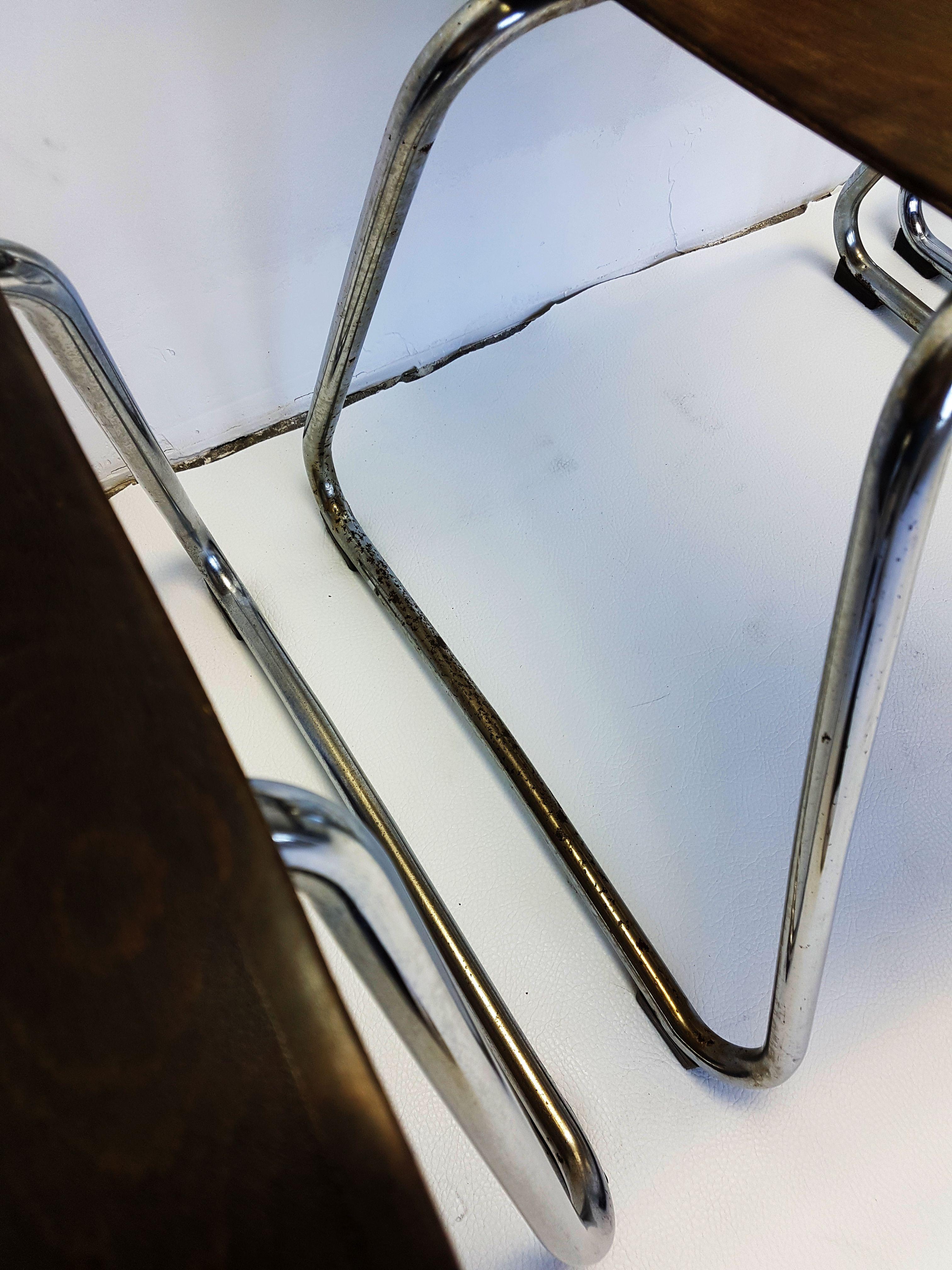Late 20th Century Vintage Chrome Dinning Chairs by Adam Stegner for Flötotto, 1960s, Set of Four For Sale