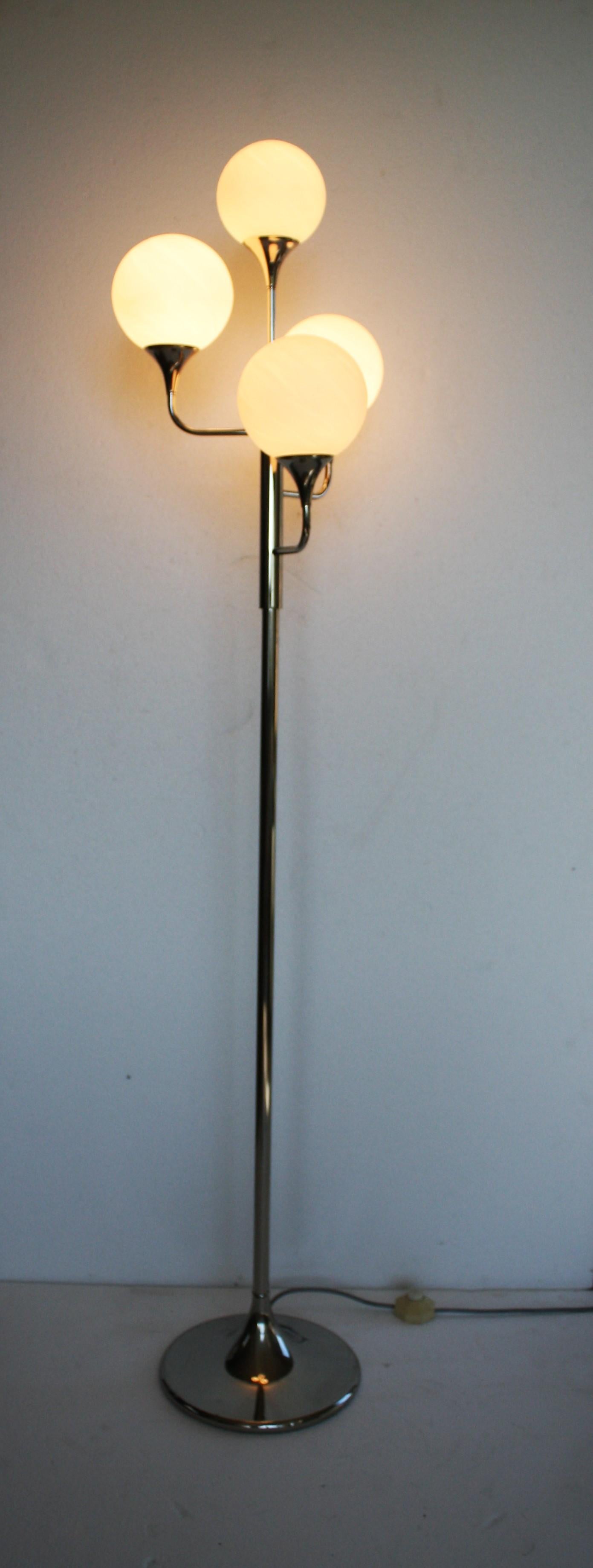 Vintage Chrome Floor Lamp, 1960s , Italy 4