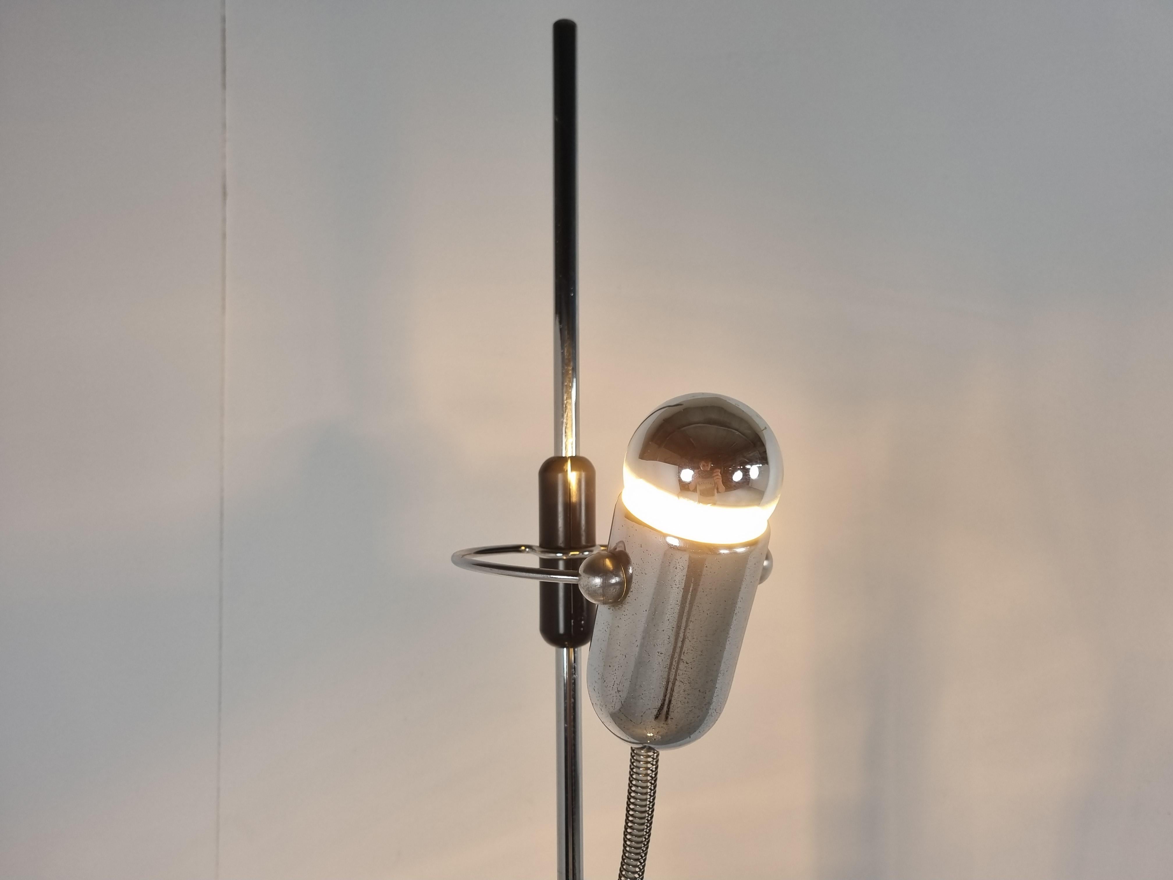 Vintage Chrome Floor Lamp by Reggiani, 1970s In Good Condition In HEVERLEE, BE