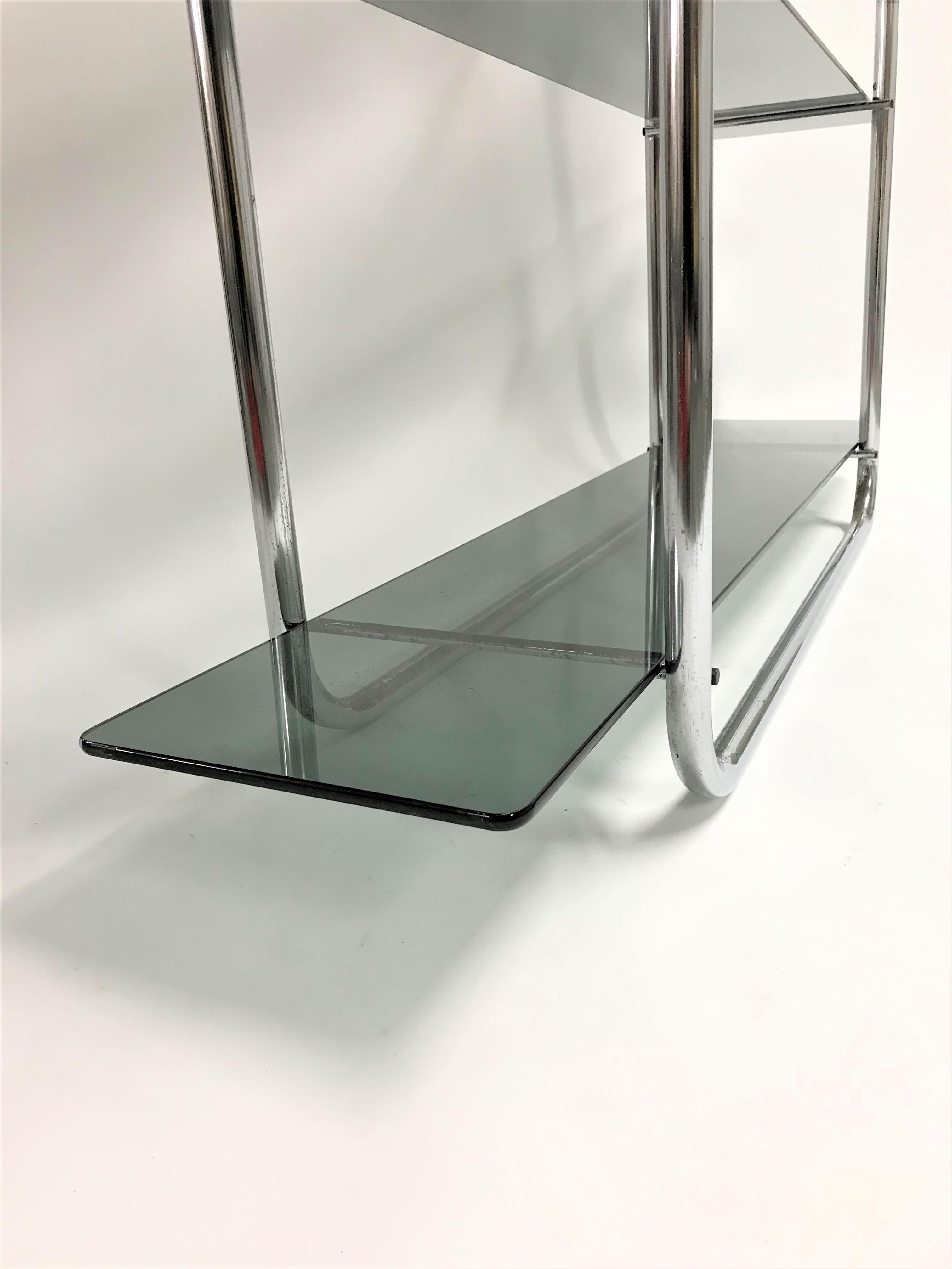 Vintage Chrome Free Standing Wall Unit, 1970s 5