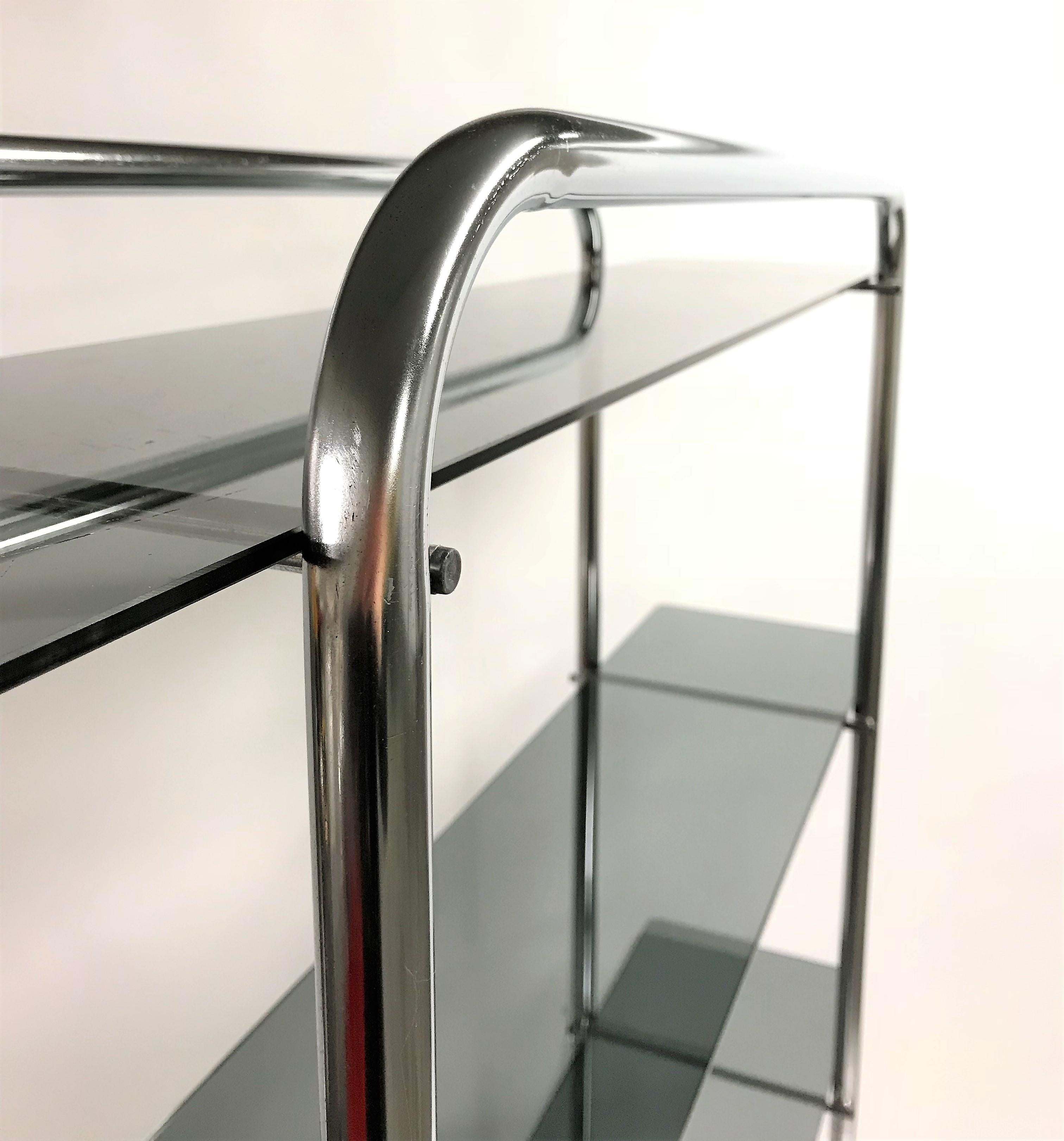 Vintage Chrome Free Standing Wall Unit, 1970s 6