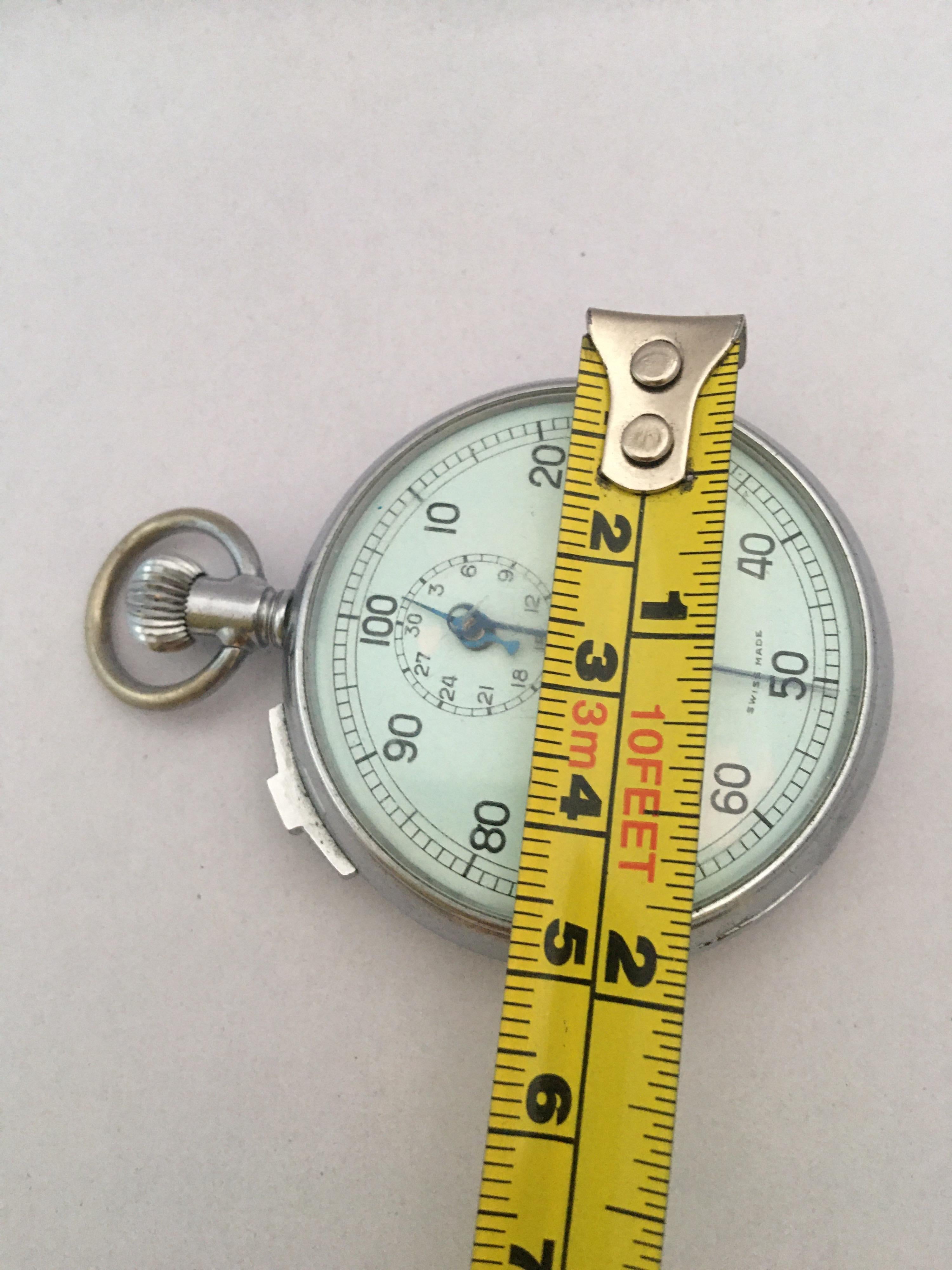 Vintage Chrome Garrard Schweizer mechanische Stoppuhr 1
