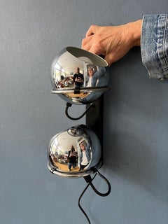 Vintage Chrome GEPO Eyeball Wall Sconce, 1970s