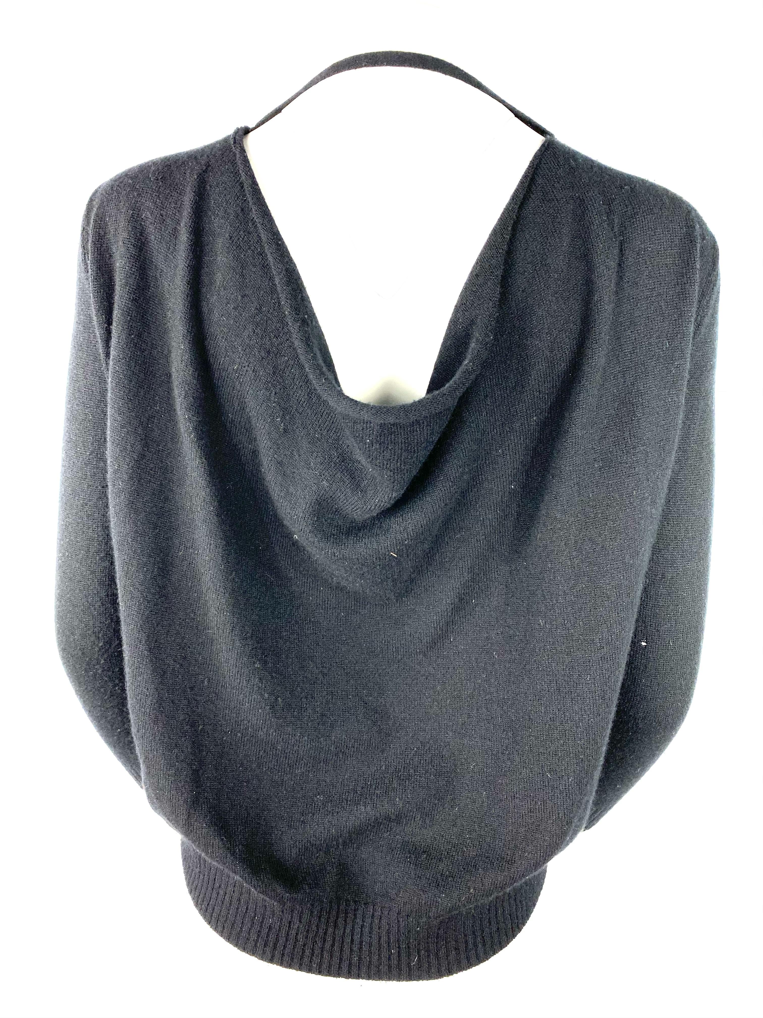 Vintage Chrome Hearts Black Cashmere Blazer Sweater, Size Small In Excellent Condition In Beverly Hills, CA