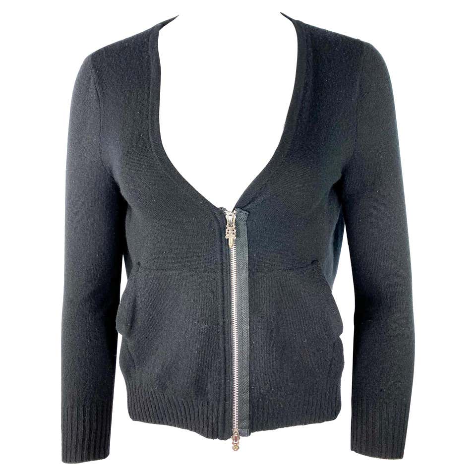Vintage Chrome Hearts Black Cashmere Blazer Sweater, Size Small For