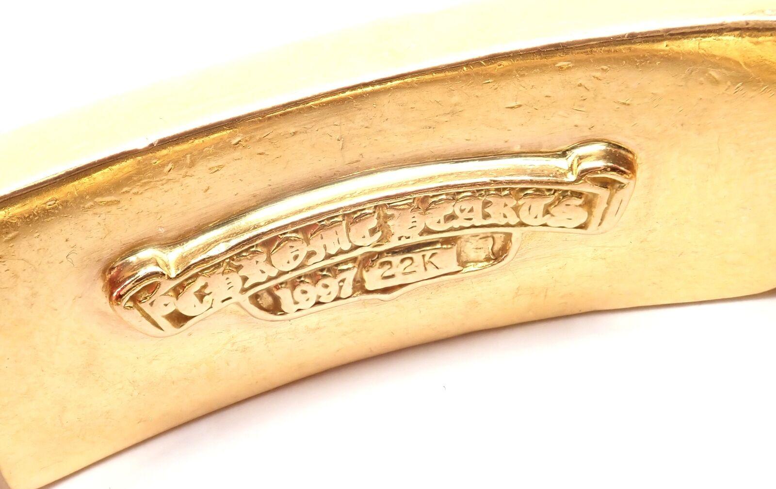 Vintage Chrome Hearts Diamond Yellow Gold Heavy Link ID Bracelet 1