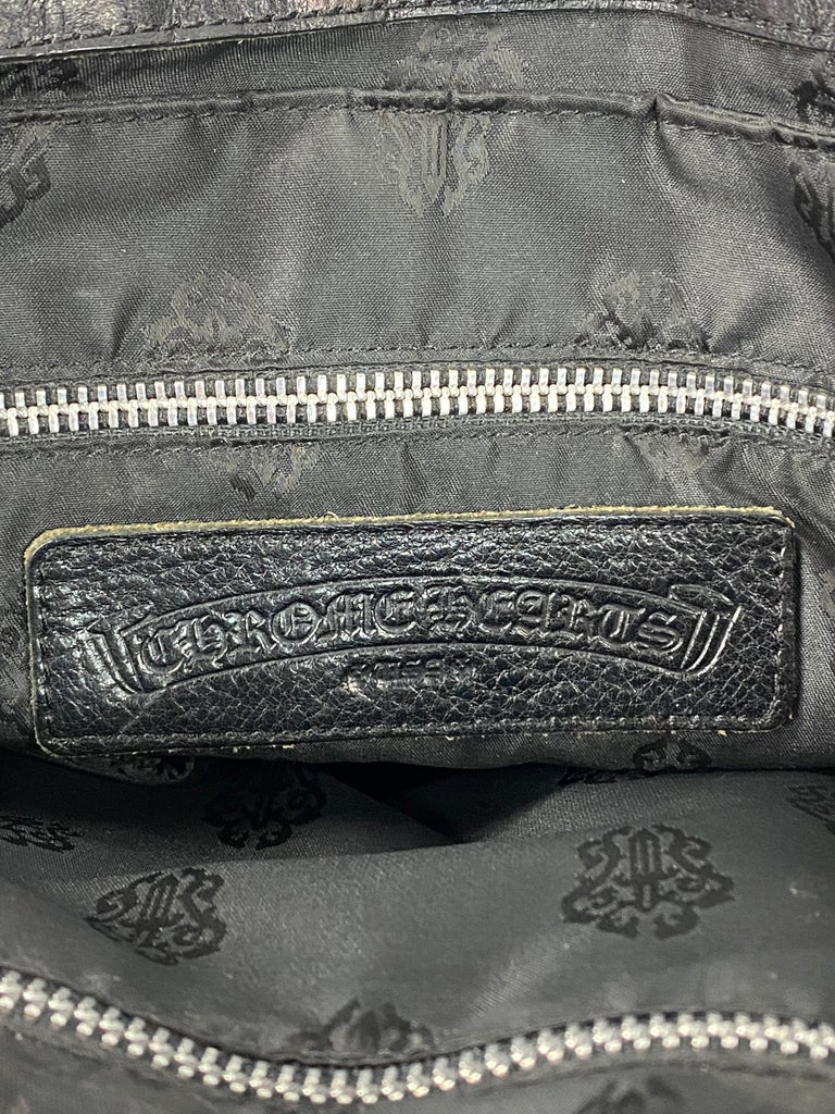 Vintage Chrome Hearts Grey Leather Sterling Silver Tote Handbag For ...