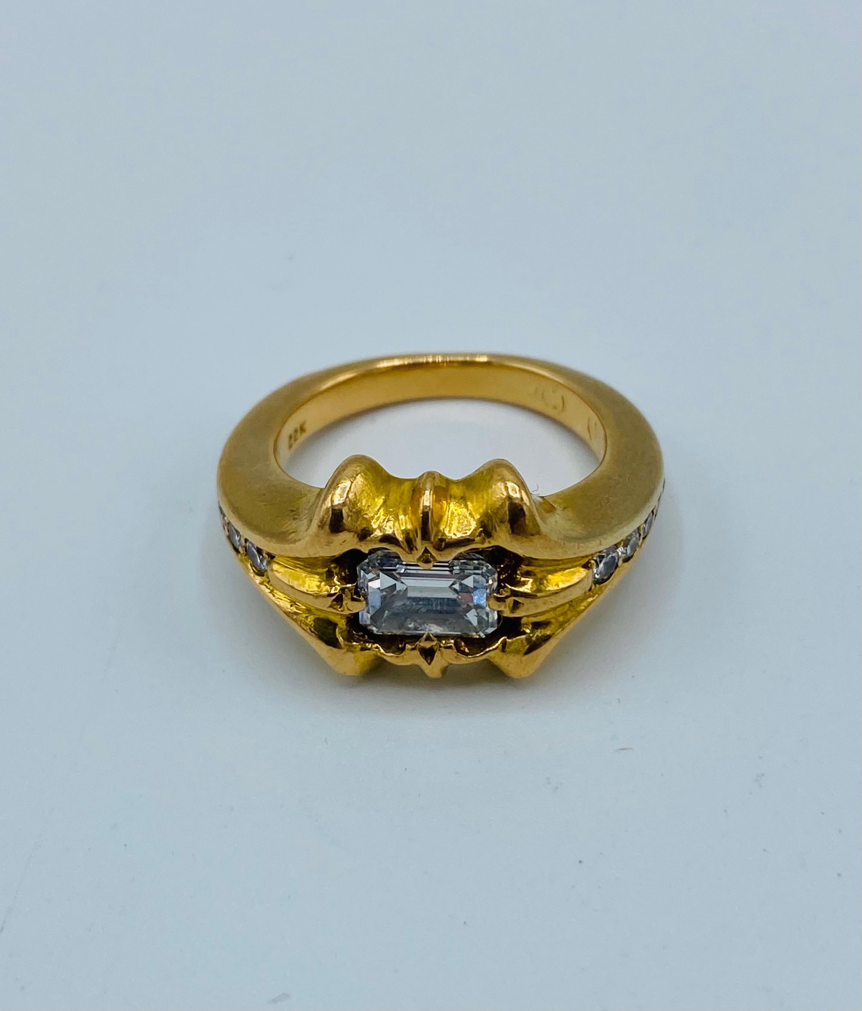 chrome hearts gold diamond ring