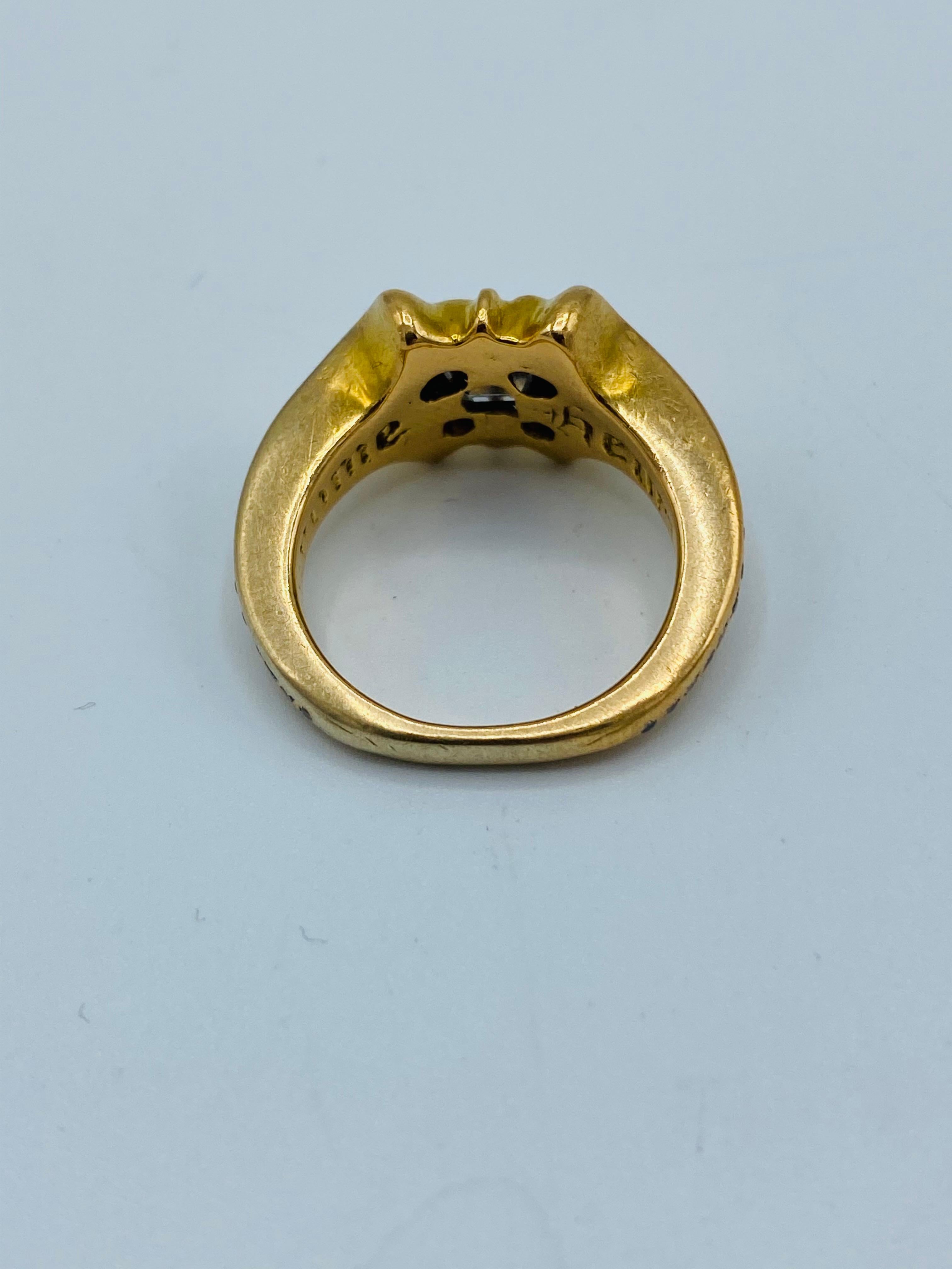 chrome heart ring gold
