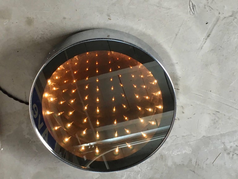 Vintage Chrome Infinity Mirror For Sale at 1stDibs