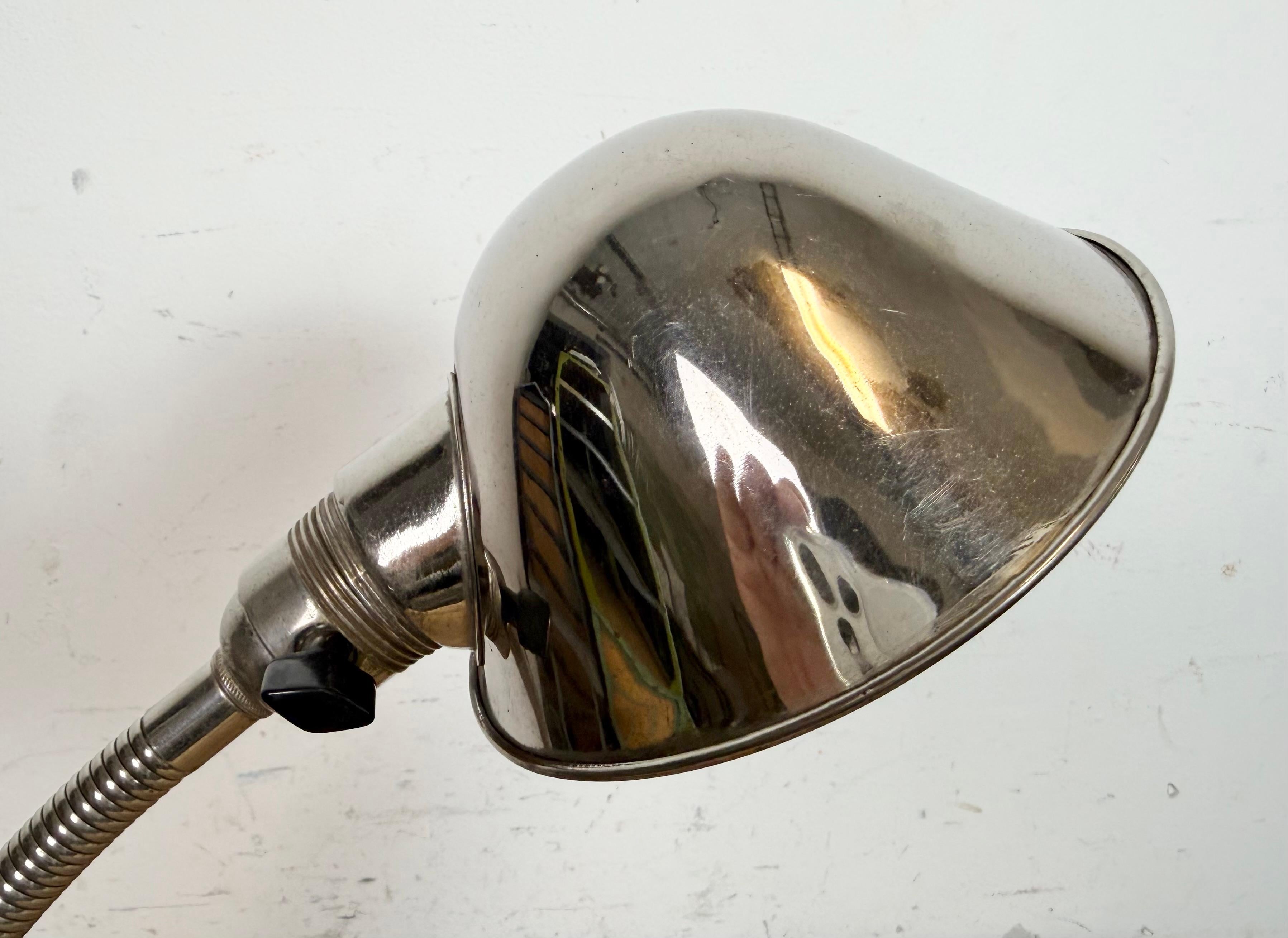 Vintage Chrome Italian Gooseneck Table Lamp, 1950s en vente 5