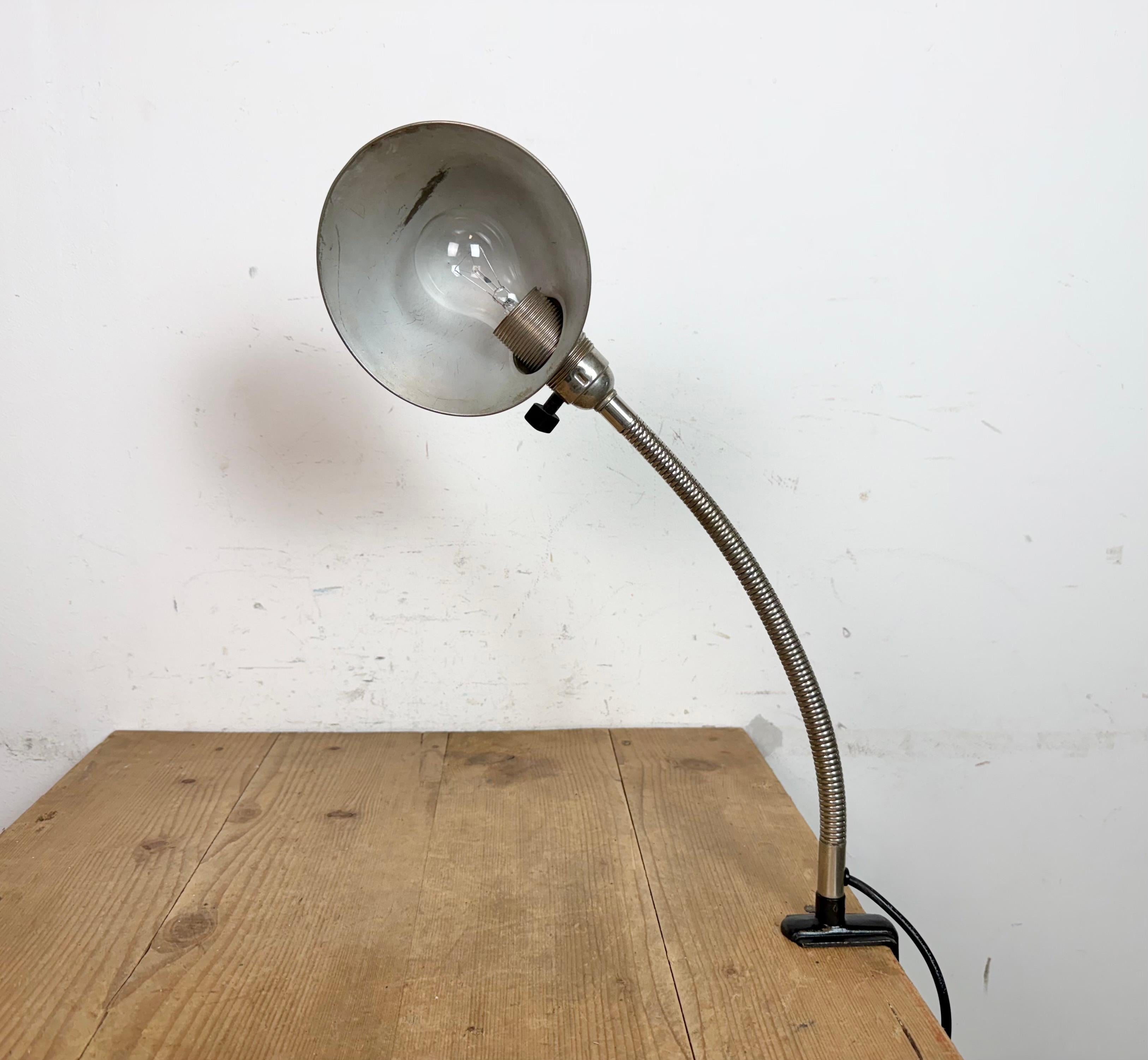Vintage Chrome Italian Gooseneck Table Lamp, 1950s en vente 2