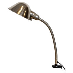 Vintage Chrome Italian Gooseneck Table Lamp, 1950s