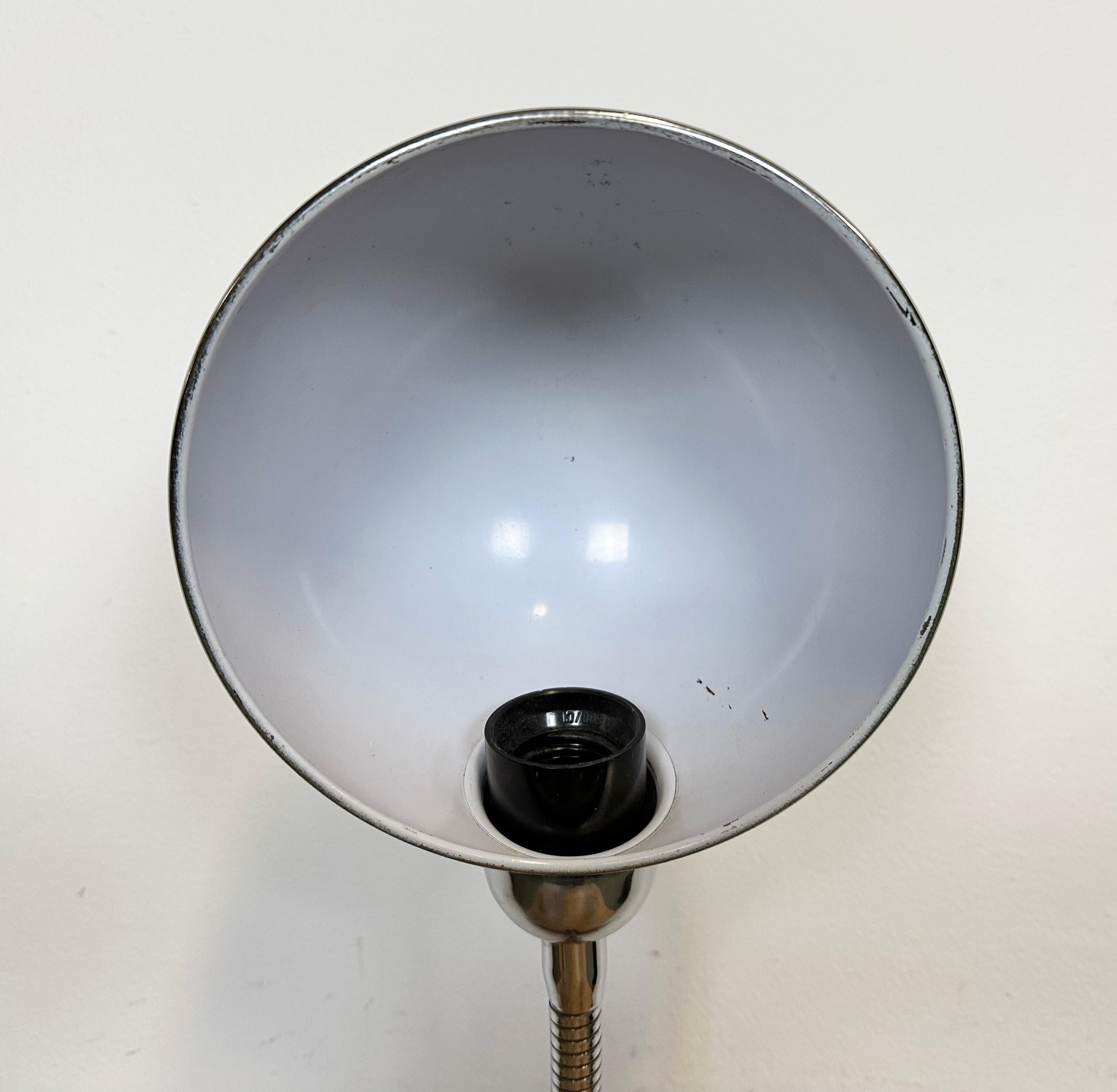 Vintage Chrome Italian Gooseneck Table Lamp, 1960s For Sale 12