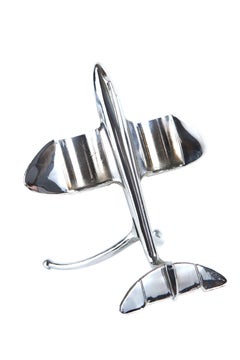 Vintage Chrome Jet plane Cruet set 1950s