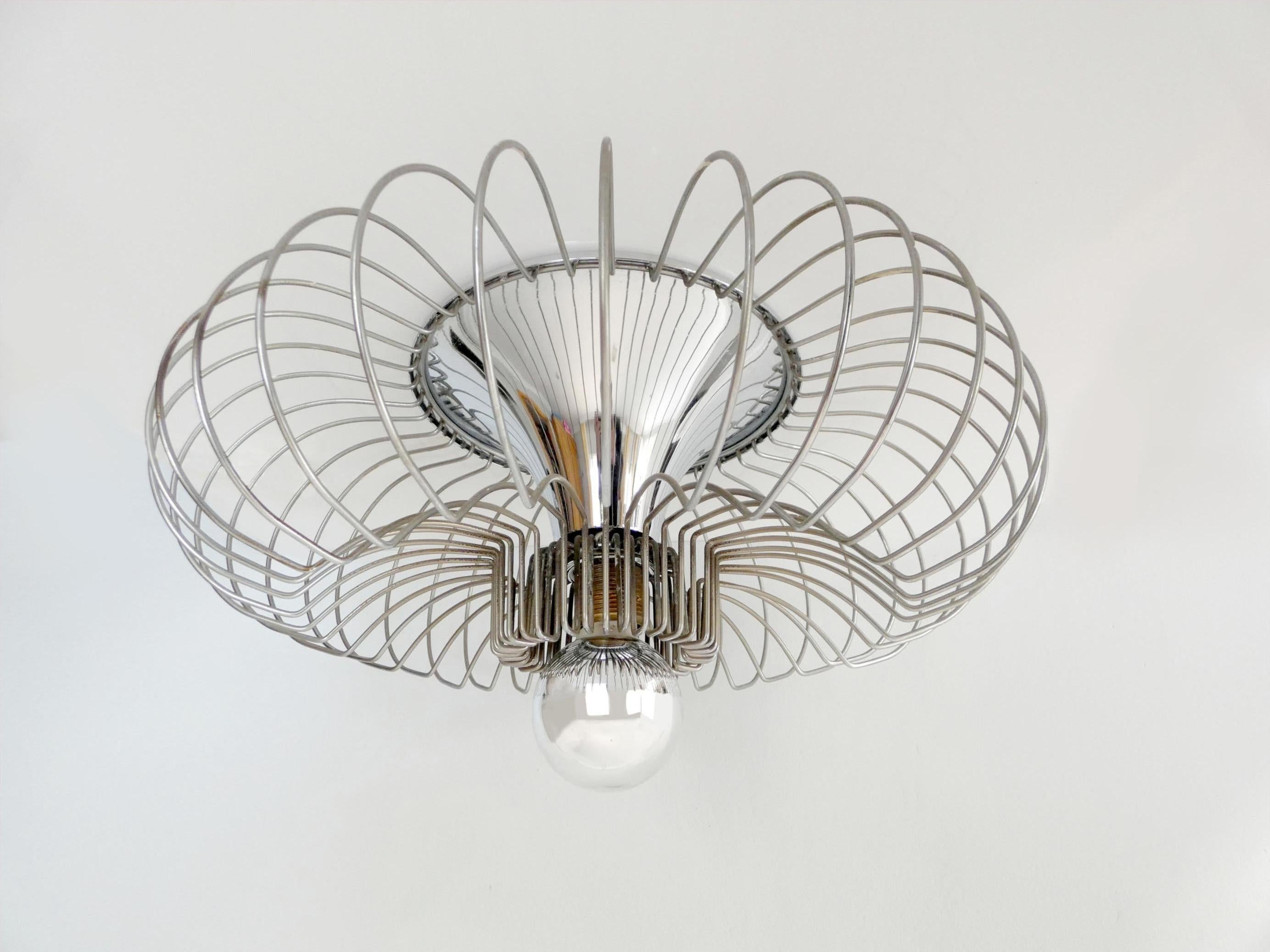 Mid-Century Modern Vintage Chrome Lamp by Carpyen, Spain, circa 1970s For Sale