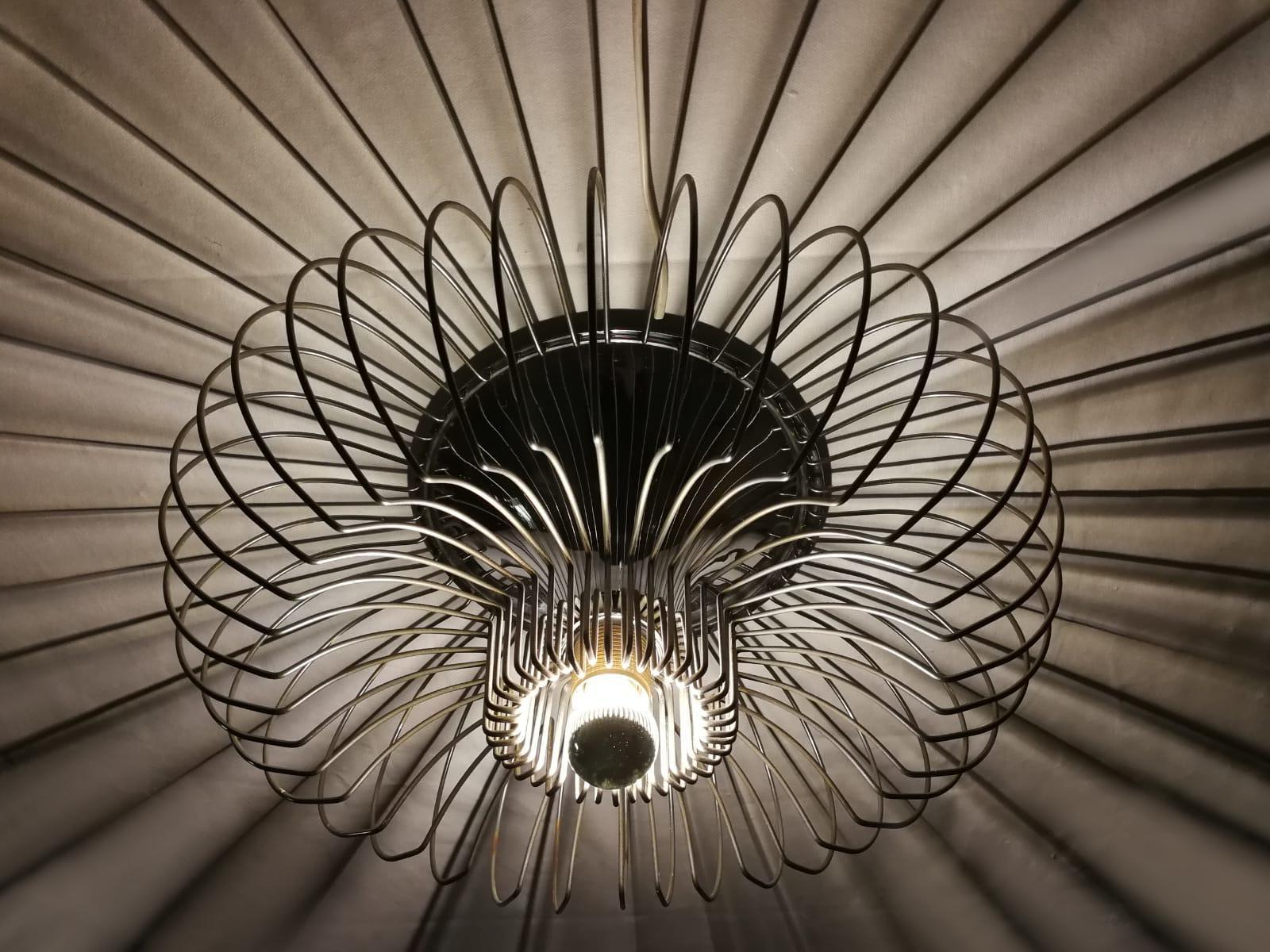 Vintage Chrome Lamp by Carpyen, Spain, circa 1970s In Good Condition For Sale In Benalmadena, ES