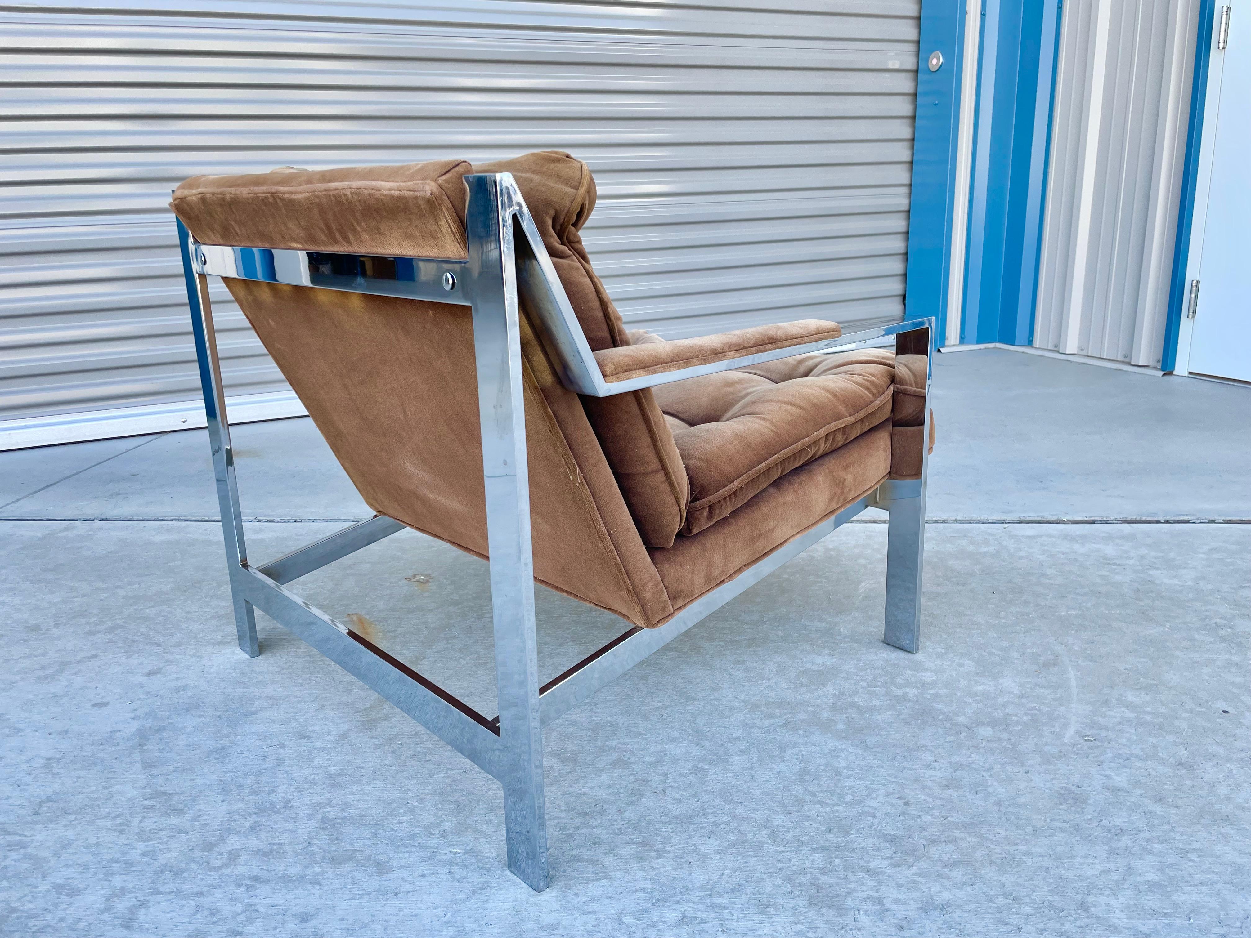 Vintage Chrome Lounge Chairs by Cy Mann 10