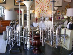Vintage Chrome & Lucite Sciolari Chandeliers 'Pair Available'
