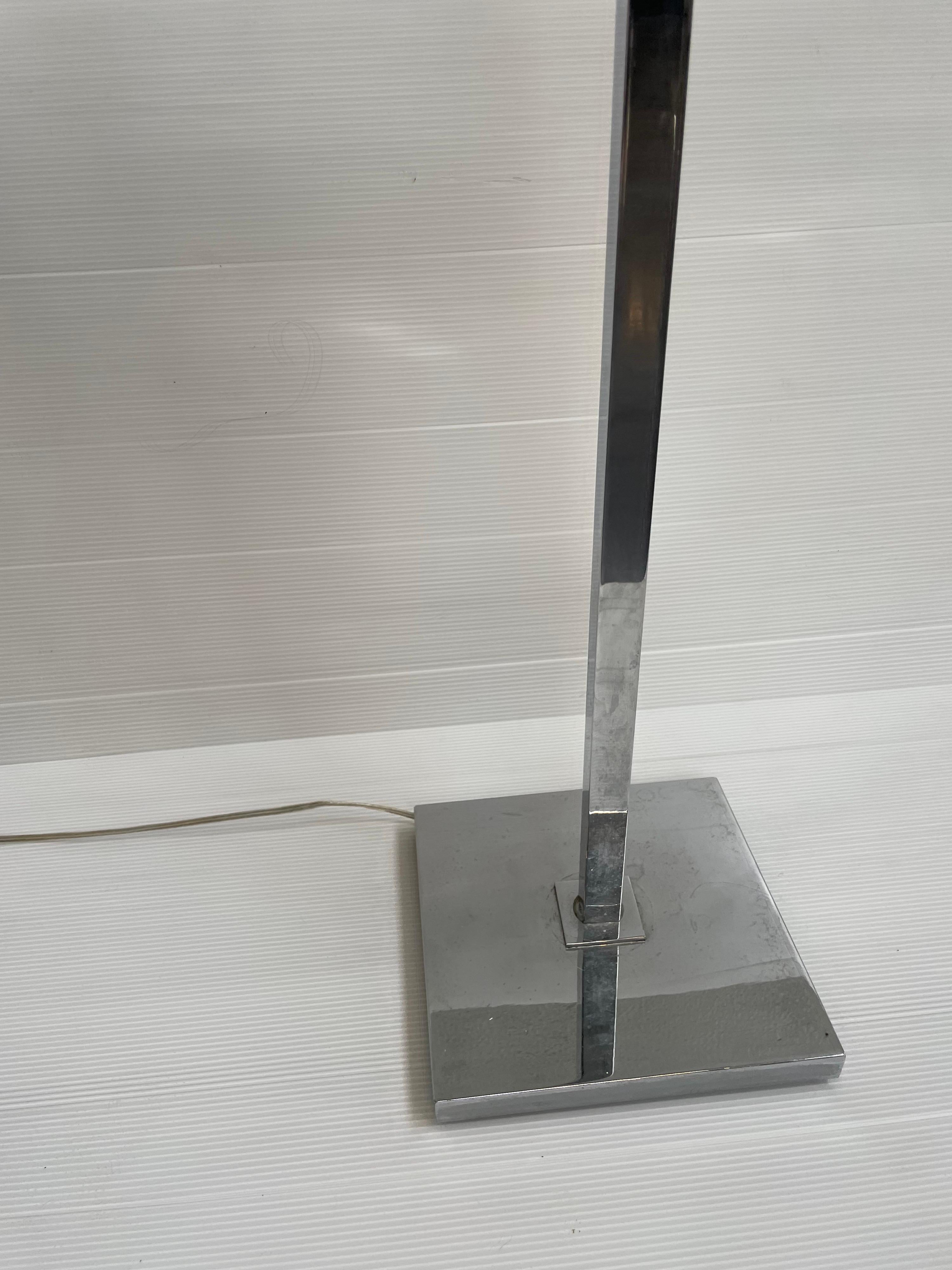 20th Century Vintage Chrome MCM Floor Task Lamp For Sale