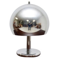 Vintage Chrome Mushroom Lamp