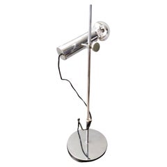 Used Chrome-Plated Brass Desk Lamp attr. to Giuseppe Ostuni for O-Luce, Italy