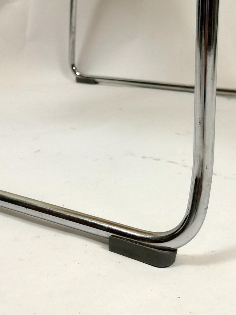 Vintage ChromePlated Plywood Chairs, Stackable, 1970s at 1stDibs