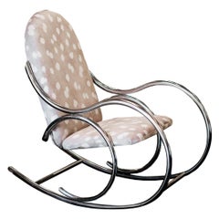 Vintage Chrome Rocking Chair