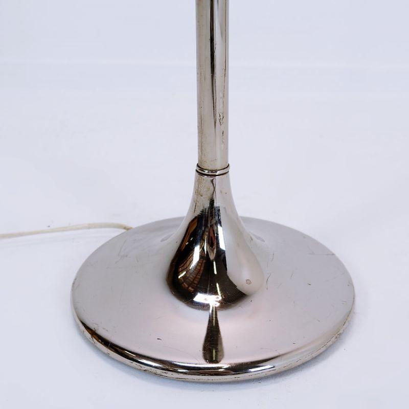 Opaline Glass Vintage Chrome Sciolari Floor Lamp, 1970s , Italy For Sale