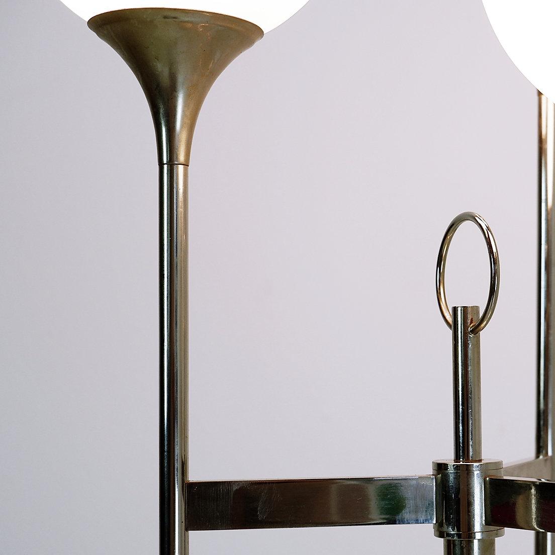 Vintage Chrome Sciolari Floor Lamp, 1970s , Italy For Sale 1