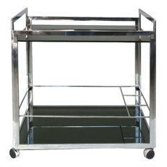 Vintage Chrome Serving Cart, 1950