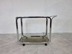 Vintage Chrome Serving Trolley, 1970s