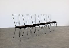 vintage chrome set of 6 dining chairs