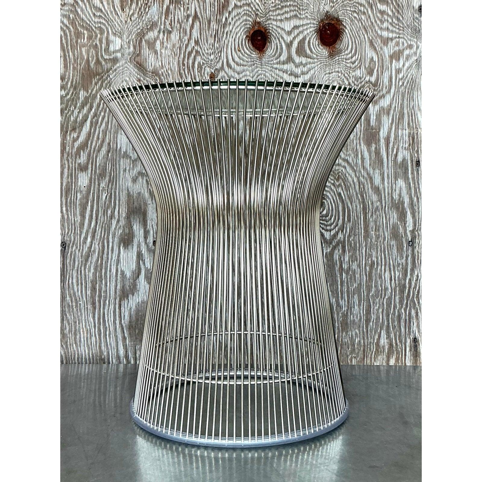 20th Century Vintage Chrome Side Table After Platner For Sale