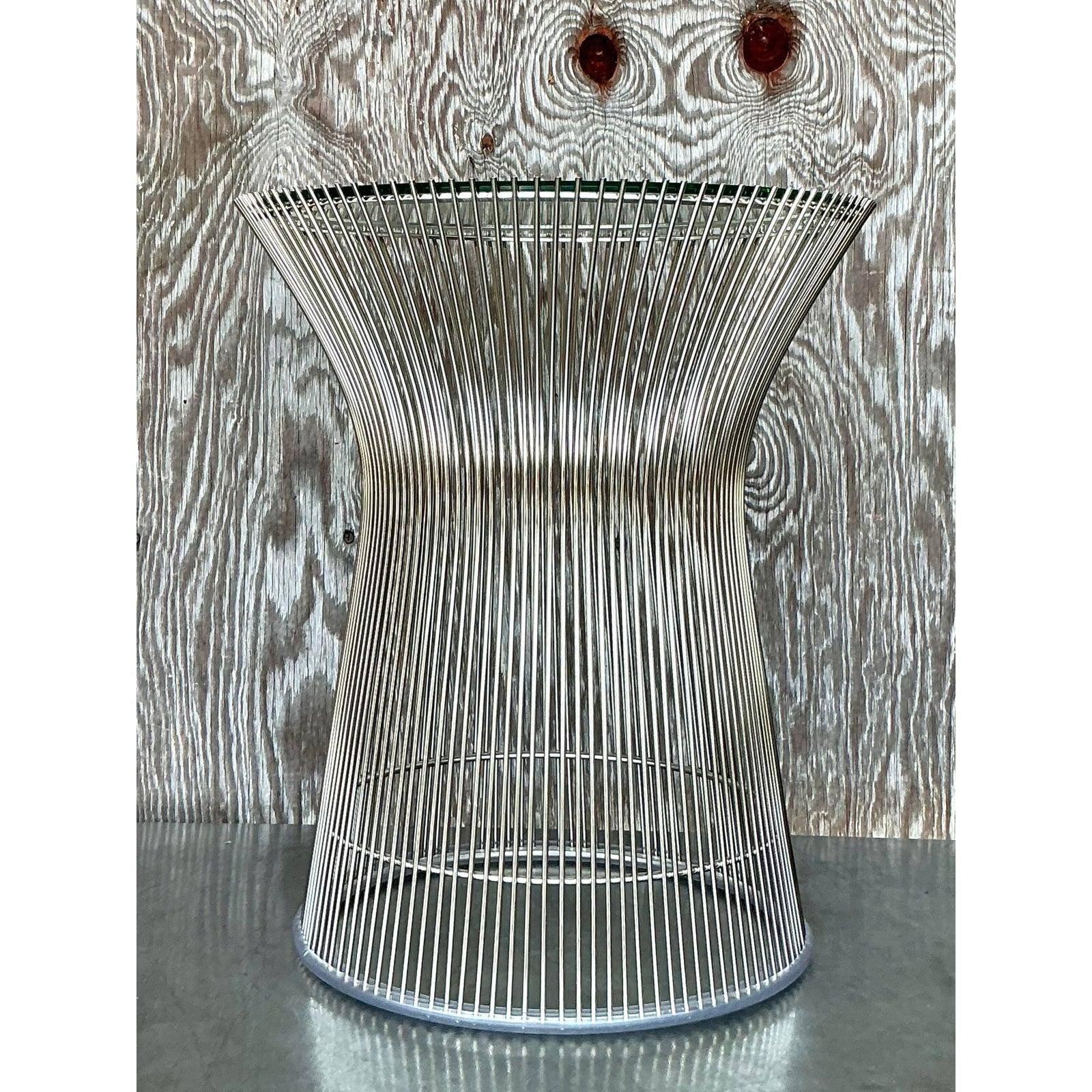 Vintage Chrome Side Table After Platner For Sale 1