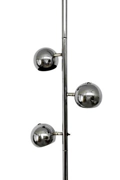 Vintage Chrome Space Age Tension Pole Lamp